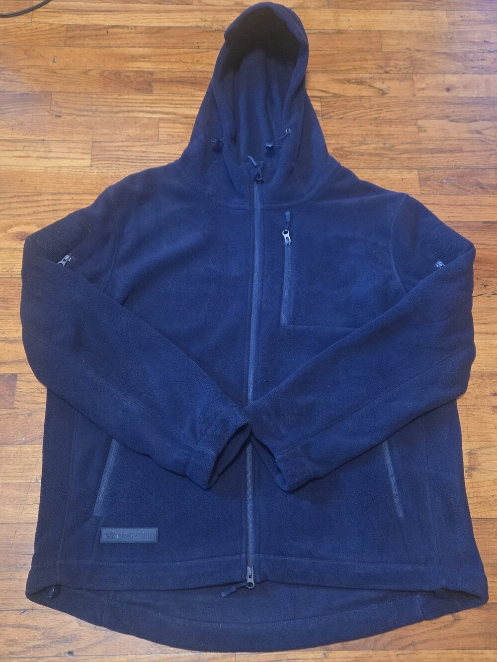 Bearskin Tactical Hoodie 4.0 Mens Blue Full Zip Fleece Sweatshirt Jacket- XL